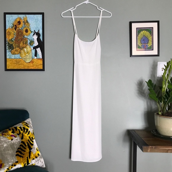 Everlane White Japanese GoWeave Cross Back Slip Dress - Picture 4 of 13
